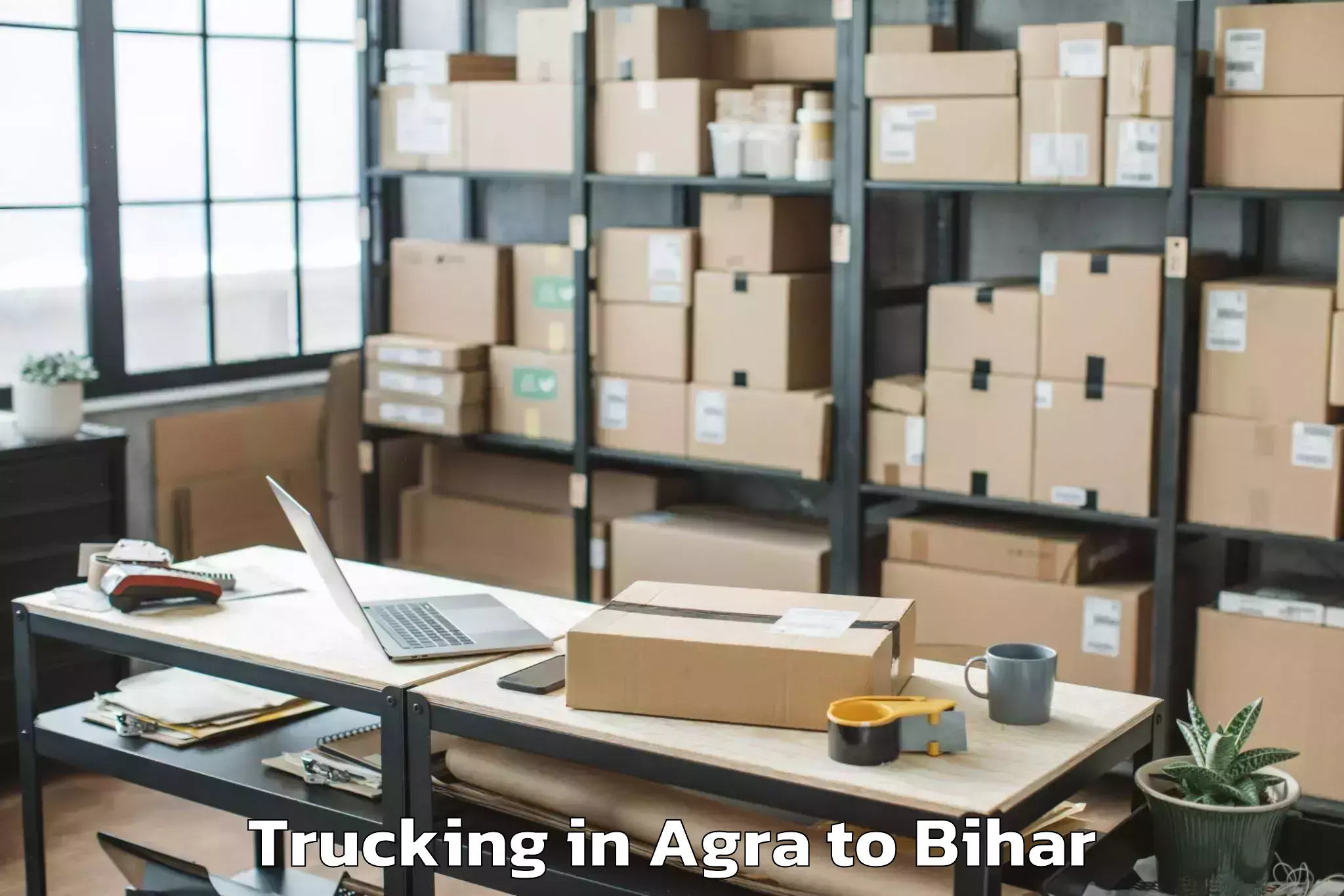 Top Agra to Kesariya Trucking Available